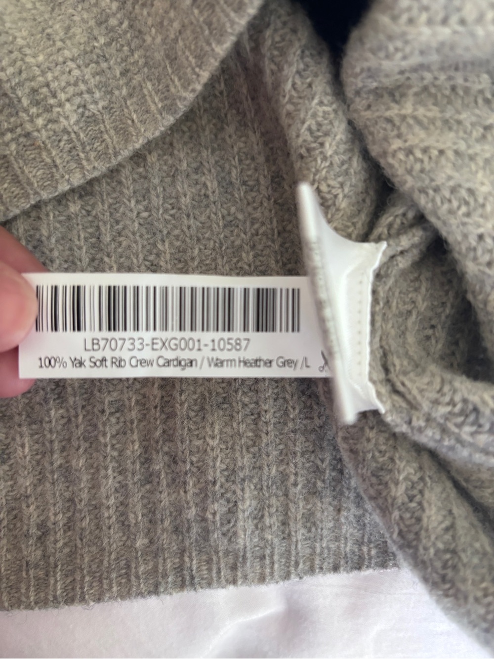 Quince Light Gray Ribbed Button-Up Cardigan - Picture 3 of 3